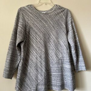 J. Jill Heathered Gray Long Sleeved Pullover  Top